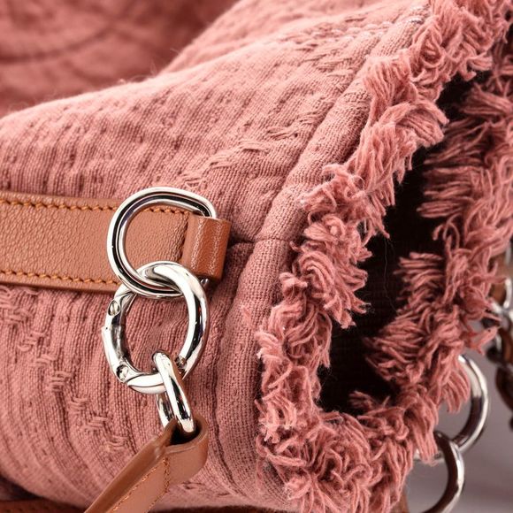 Chanel Double Face Deauville Tote Fringe Quilted Canvas Small Pink - Picture 8 of 10